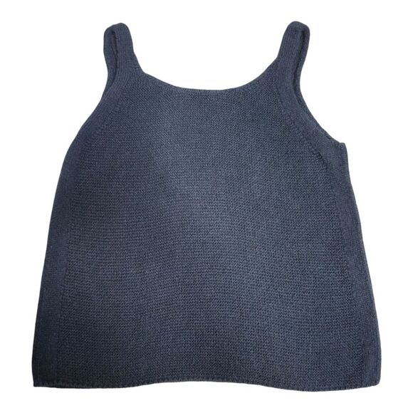 Vince Black Crochet Knit Cotton Tank Size Small - Picture 3 of 6